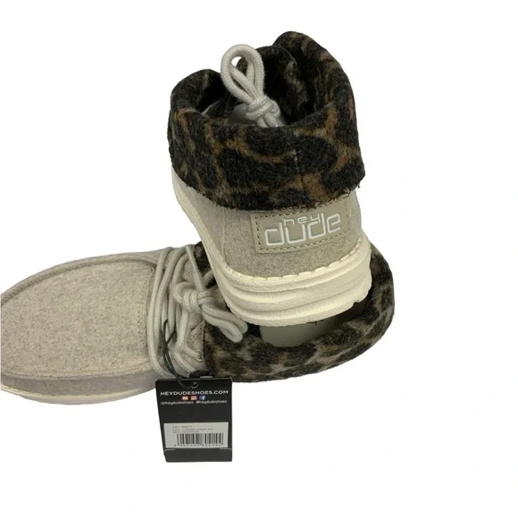 Hey Dude Women's 🌸Britt🌸 Cream Cheetah Casual Shoes - SZ (9) - Picture 6 of 14